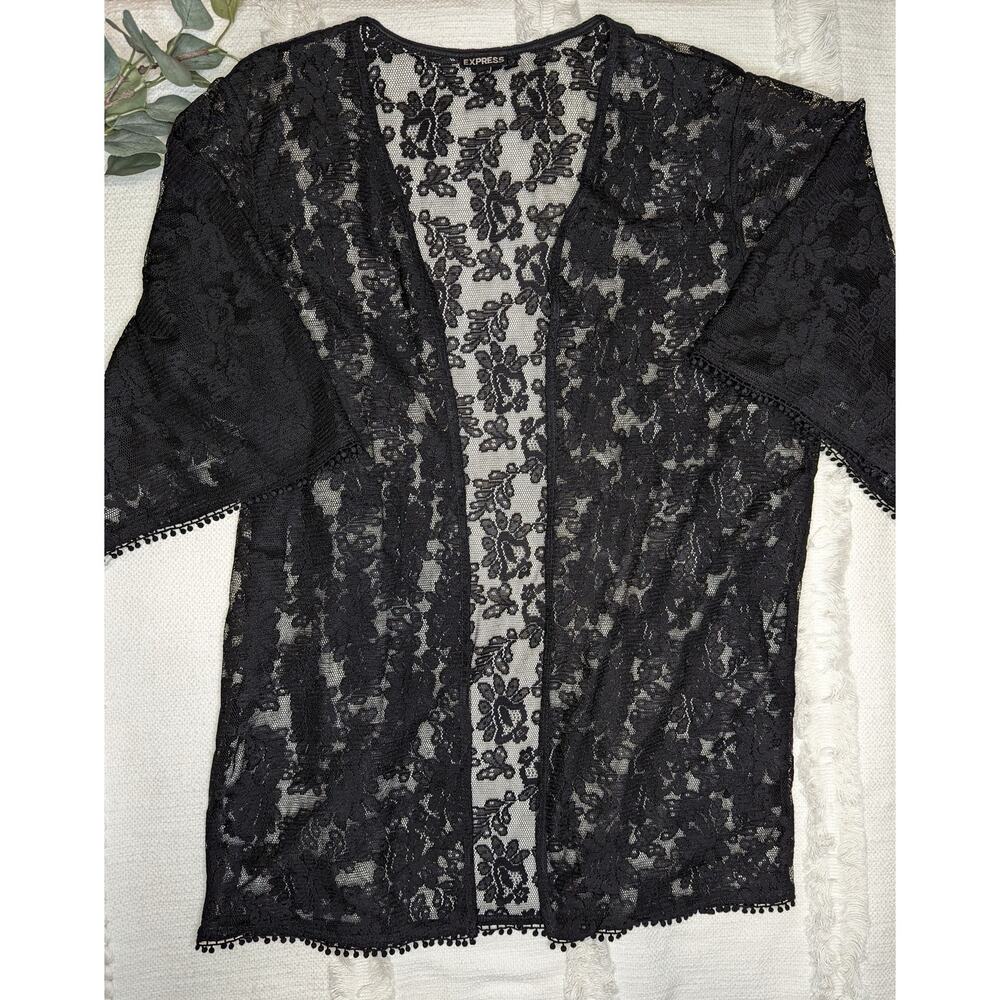 Express Lace Duster in Black